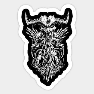 Dark Skull bones Sticker